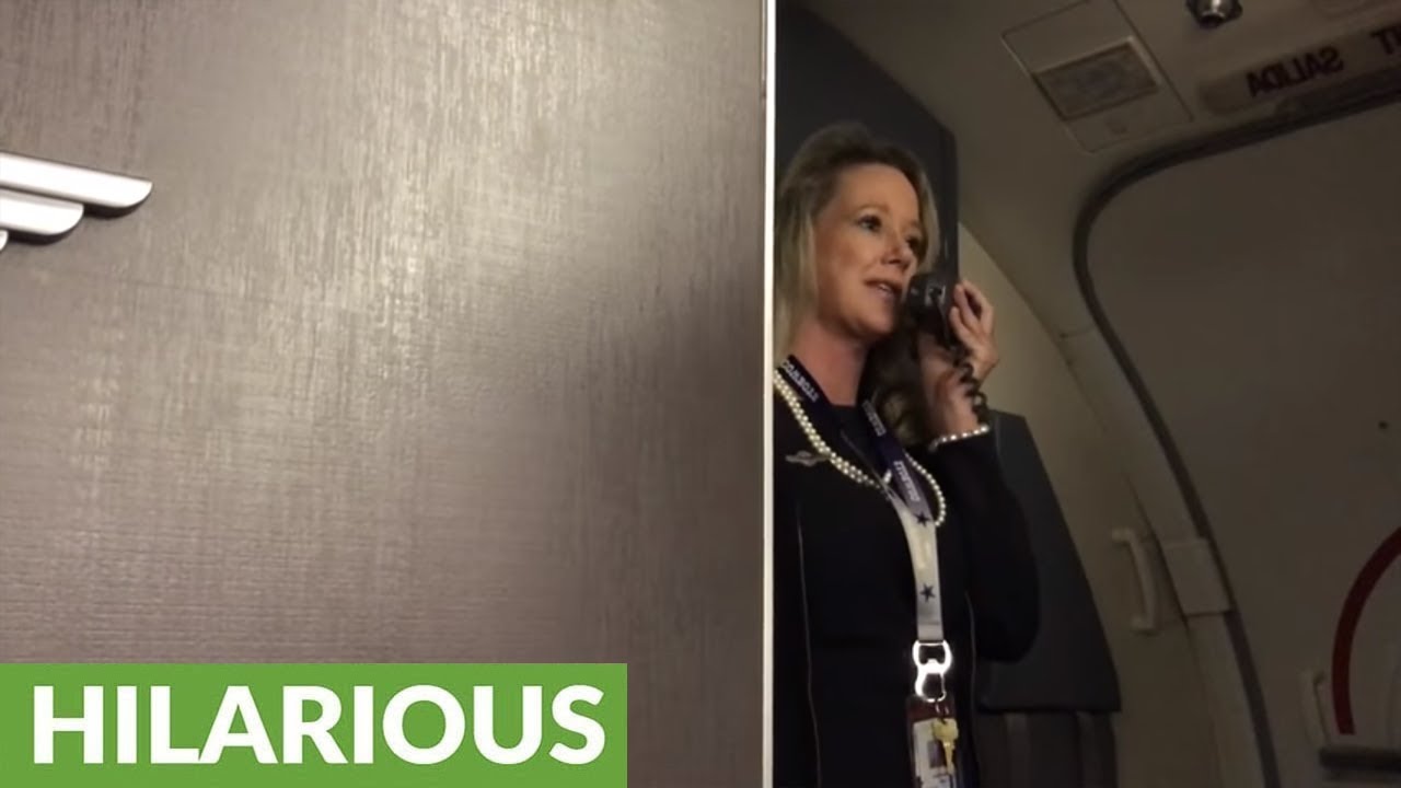 Hilarious Southwest Airlines flight attendant's PA speech