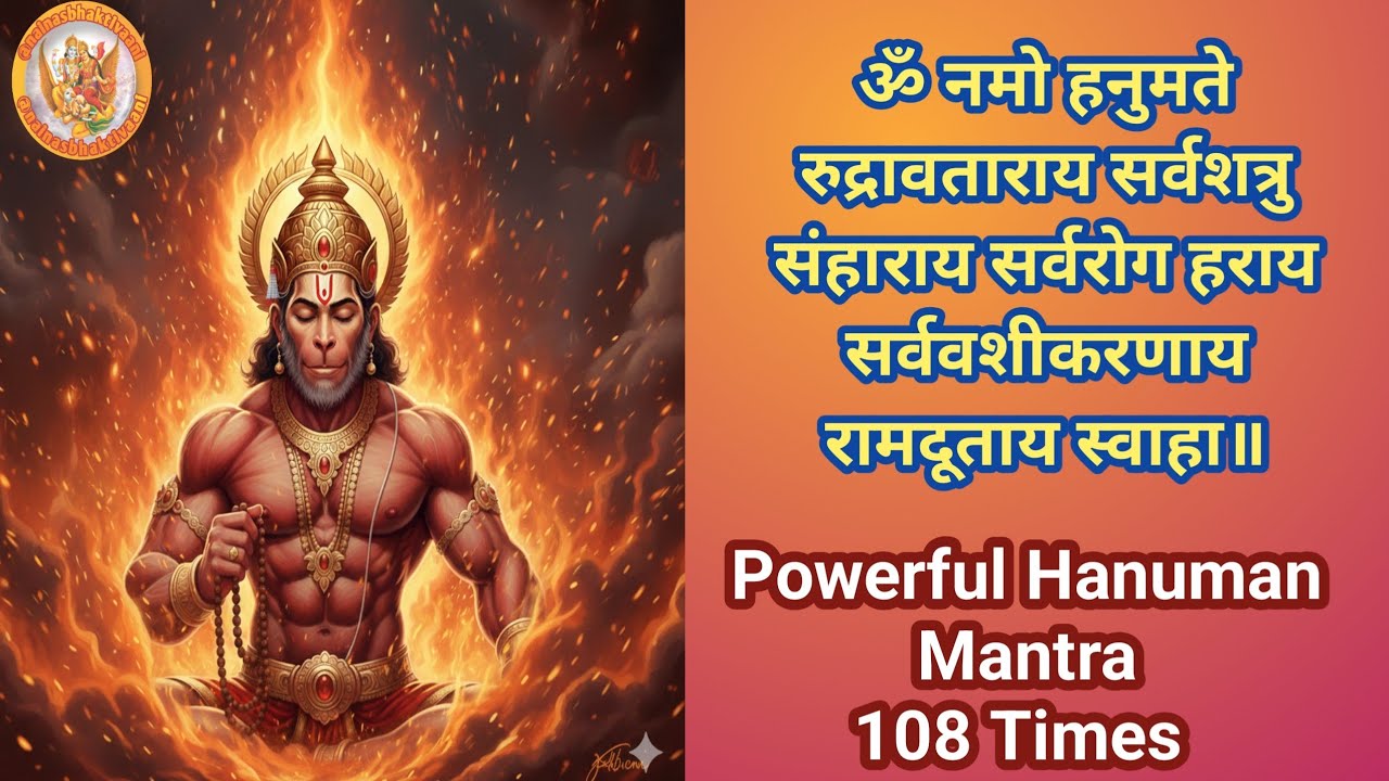 ॐ नमो हनुमते रुद्रावताराय मंत्र | Hanuman Rudra Avatar Mantra | Powerful Hanuman Mantra |
