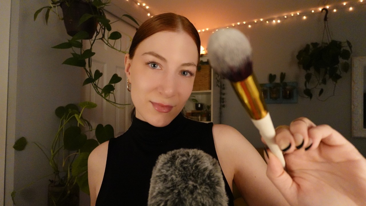 ASMR 🌧️ Face Brushing & Melty Mic Scratching For Sleep [Rain → Echo] ✨ Flashback Friday