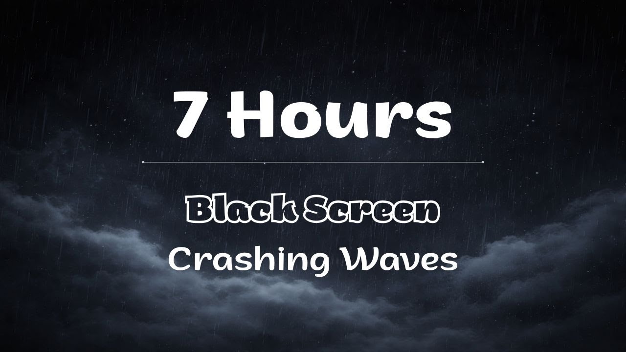 7 Hours of Gentle Ocean Waves | Black Screen | Deep Sleep
