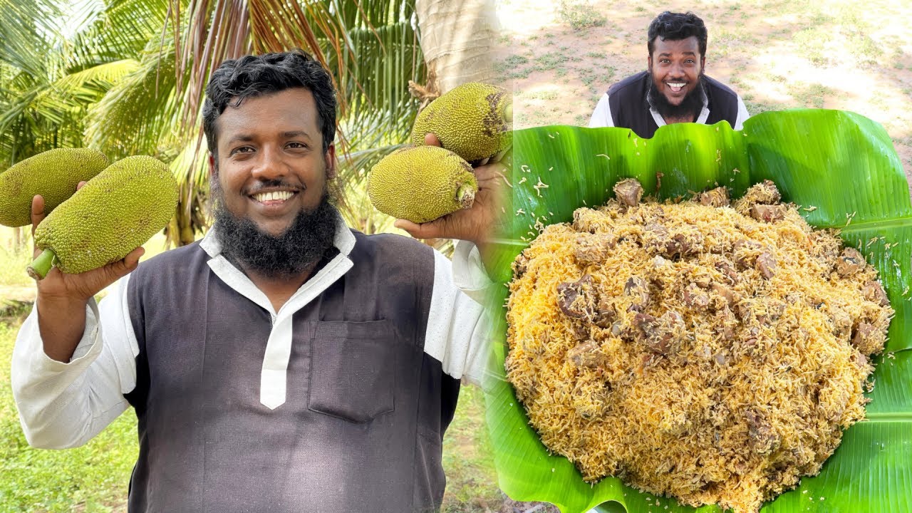 பலாக்காய் மட்டன் பிரியாணி! JACKFRUIT MUTTON BRIYANI!! இந்த Taste ரொம்ப வித்யாசமா இருக்கு