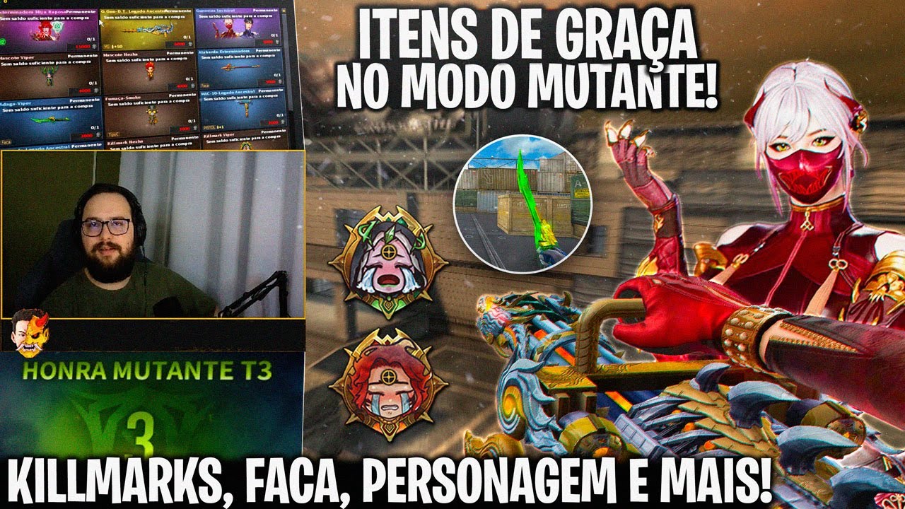 ITENS DE GRAÇA NO MODO MUTANTE! ARMAS, PERSONAGEM, KILLMARKS E MAIS! 😱 | CrossFire