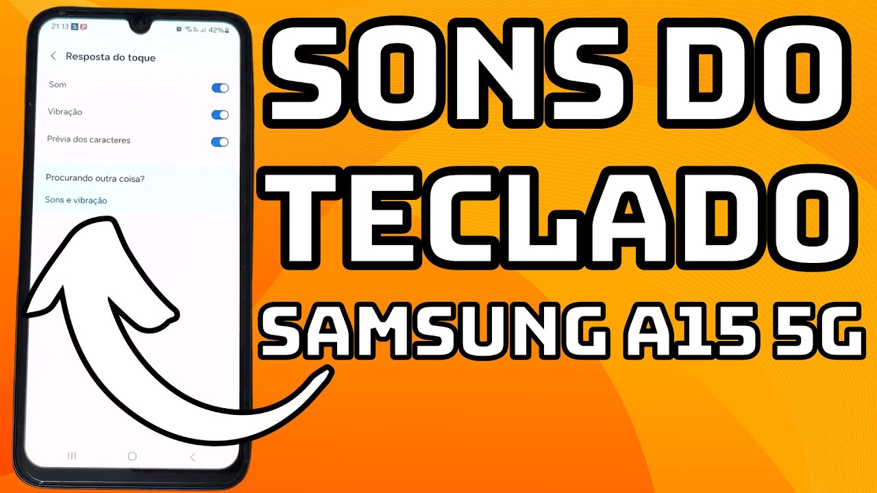 COMO DESATIVAR OS SONS DO TECLADO DO CELULAR SAMSUNG GALAXY A15 5G