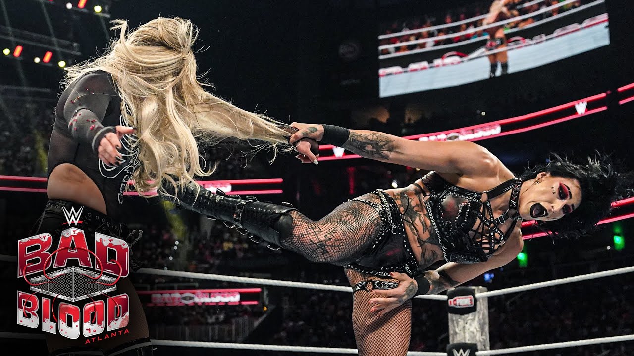 Чемпионка мира WWE среди женщин Лив Морган против Рии Рипли: лучшие моменты Bad Blood 2024