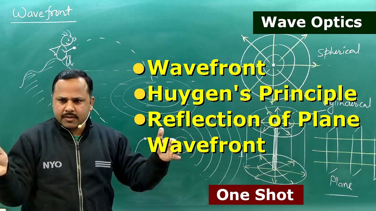 1. Wavefront, Huygen's Principle & Reflection of plane wavefront | Wave Optics | 12th Physics #cbse