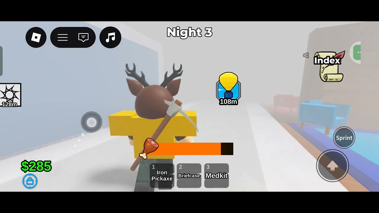 Playing survive 99 nights at ikea