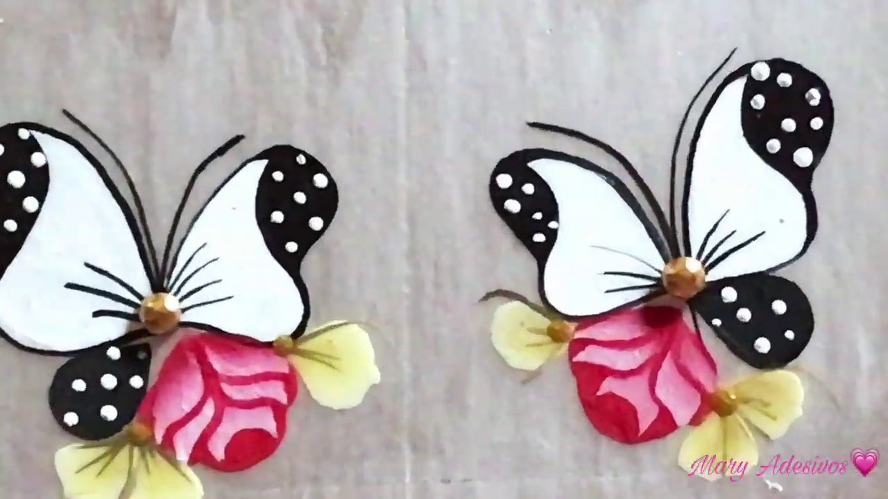 Borboleta e rosinhas