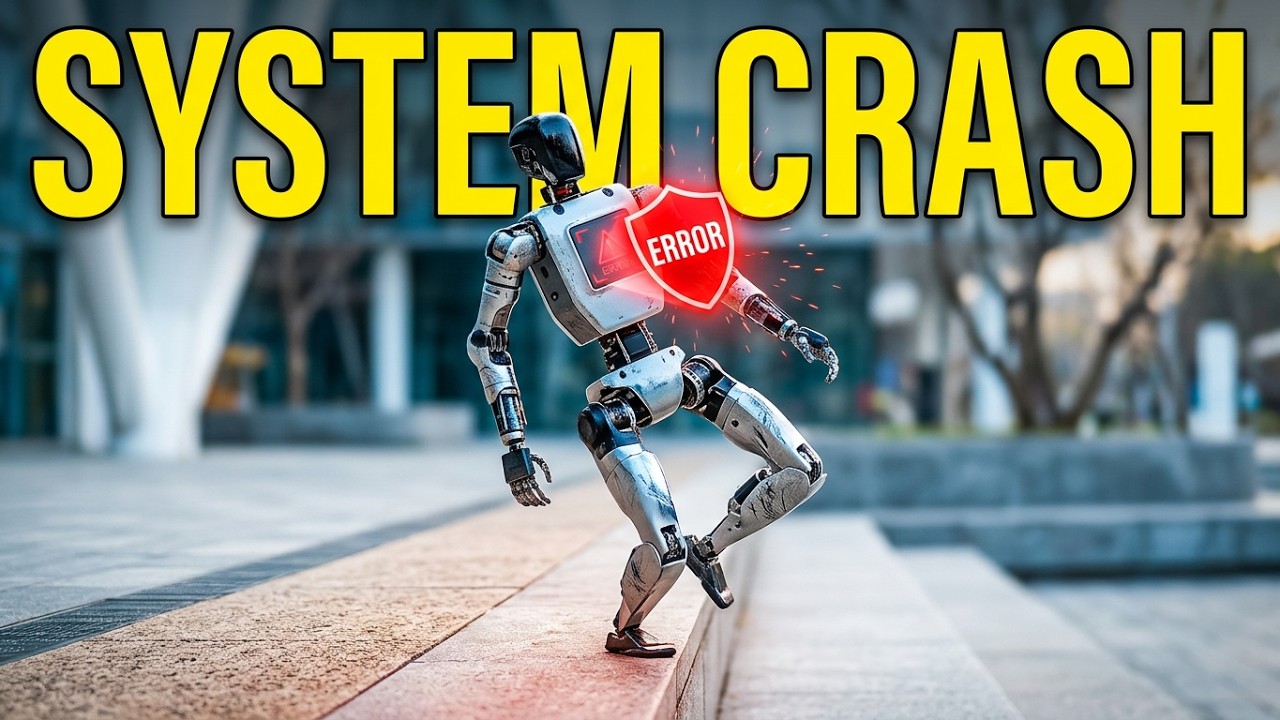 Ai Robot Malfunction Moment Fails. ai gone wrong, robot glitches.