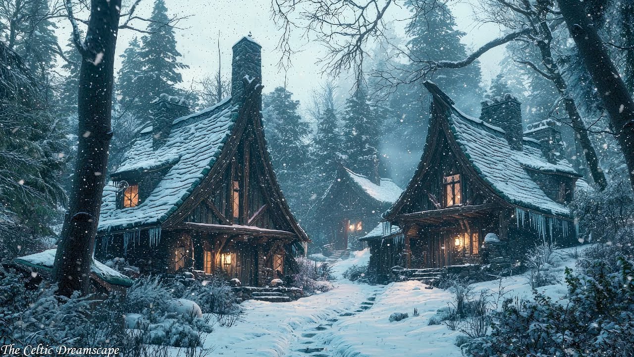 Mystic Celtic Winter Cottages &mdash; Medieval Celtic Winter Ambience for Sleep, Relax & Study