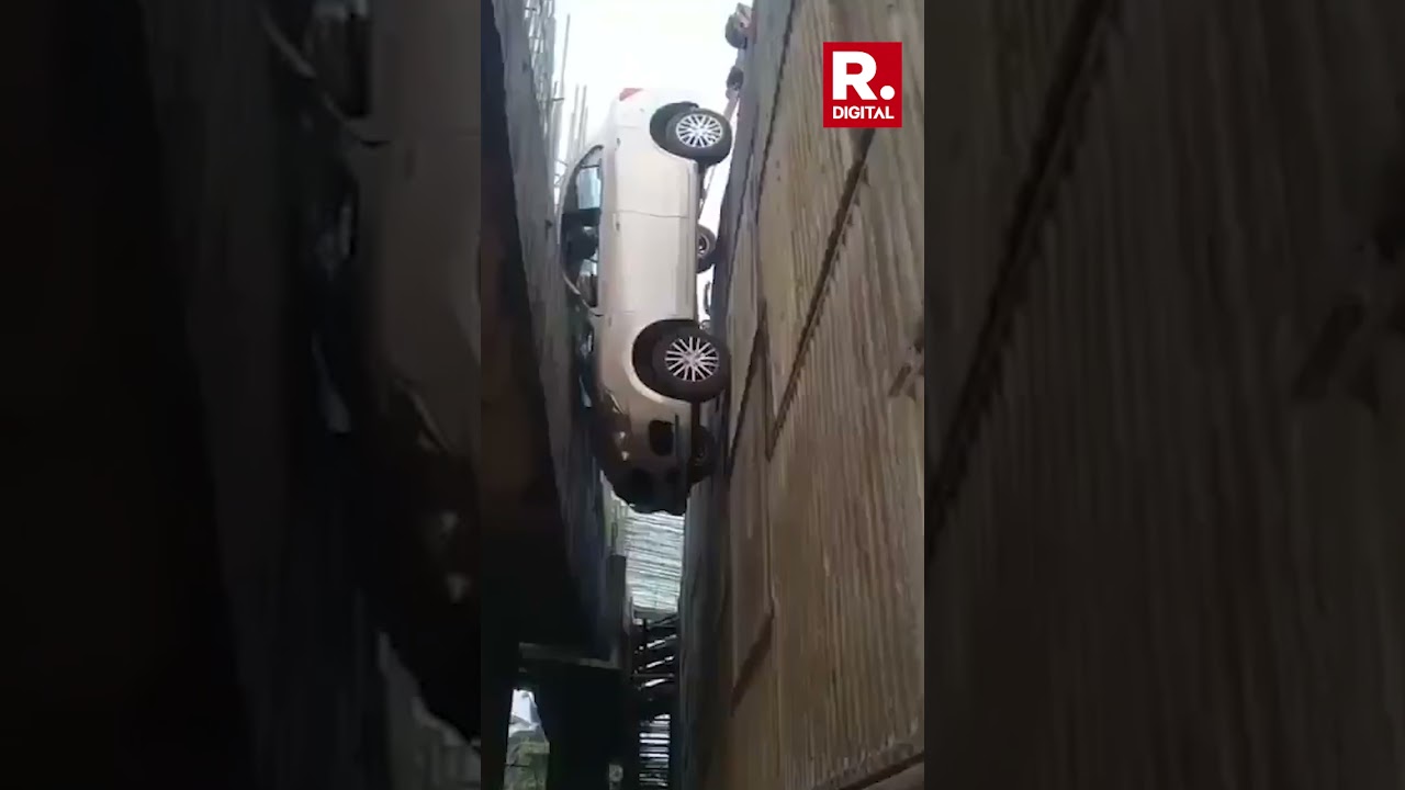 Car Dangles in NH 66 Flyover Gap, Driver Rescued Safely