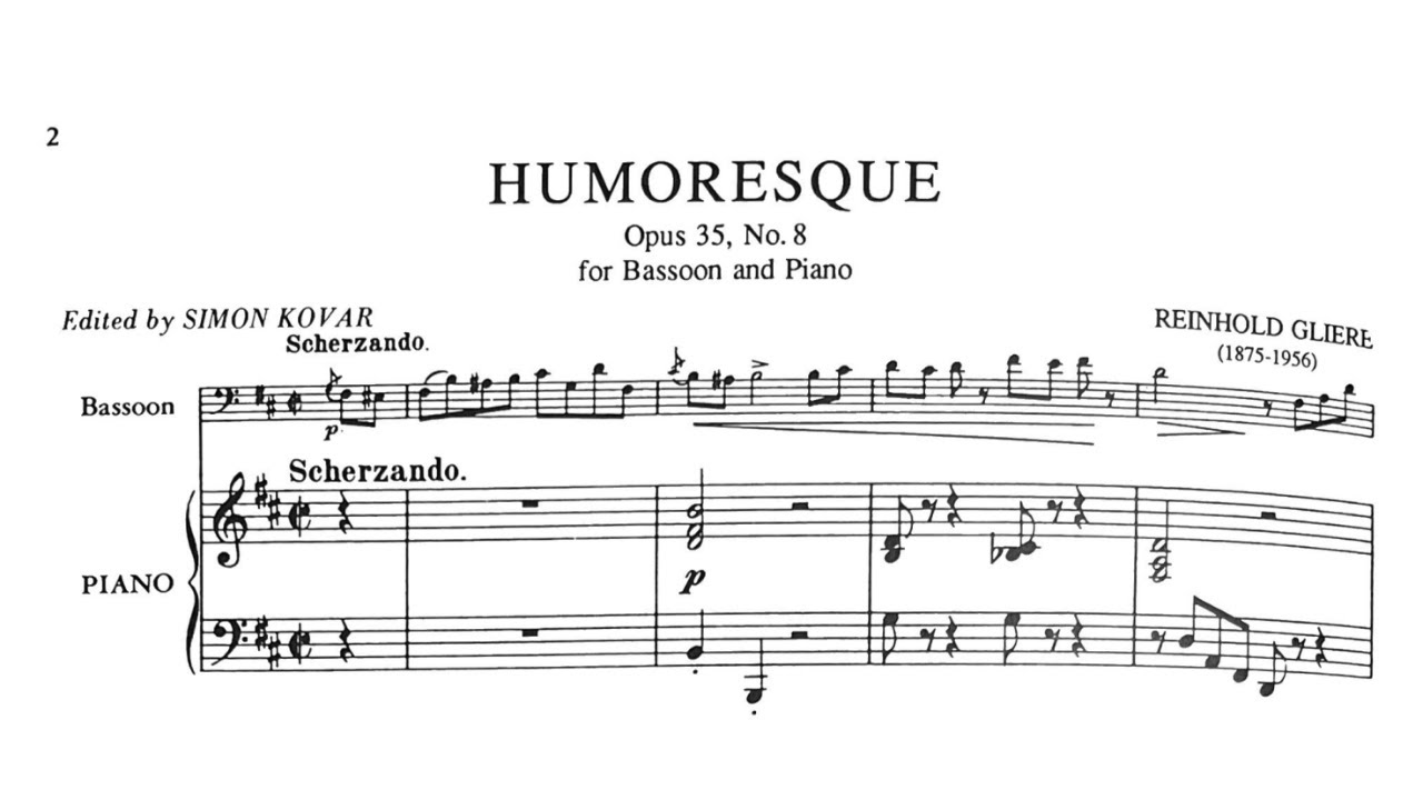 Reinhold Glière: Humoresque, Op. 35/8 (1908)