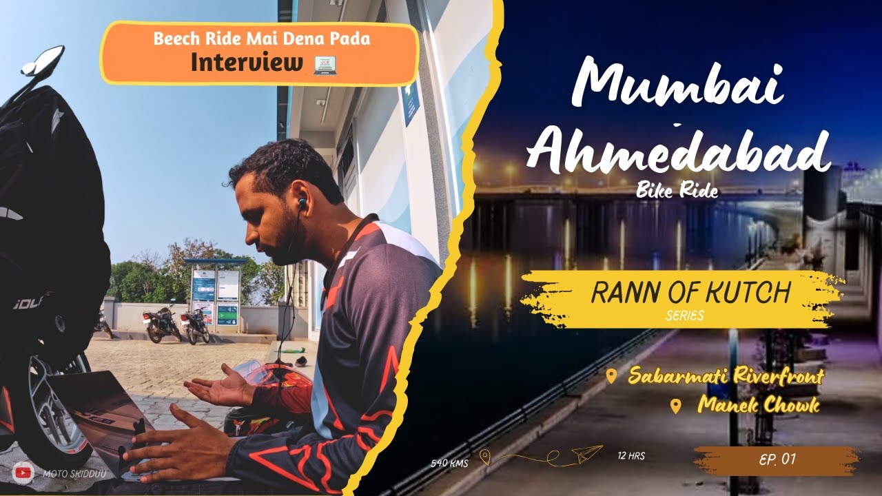 Ep. 01 Mumbai - Ahmedabad | Manek Chowk 😋 | Solo Bike Ride | Rann Of Kutch 🐫 | Rann Utsav 2024 🎆