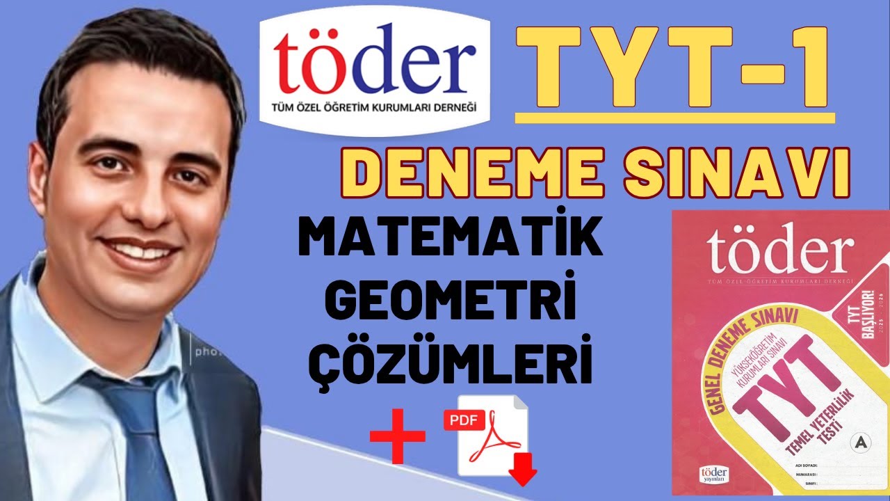 T&Ouml;DER YAYINLARI T&Uuml;RKİYE GENELİ-1 TYT DENEME SINAVI MATEMATİK VE GEOMETRİ &Ccedil;&Ouml;Z&Uuml;MLERİ + PDF #t&ouml;der