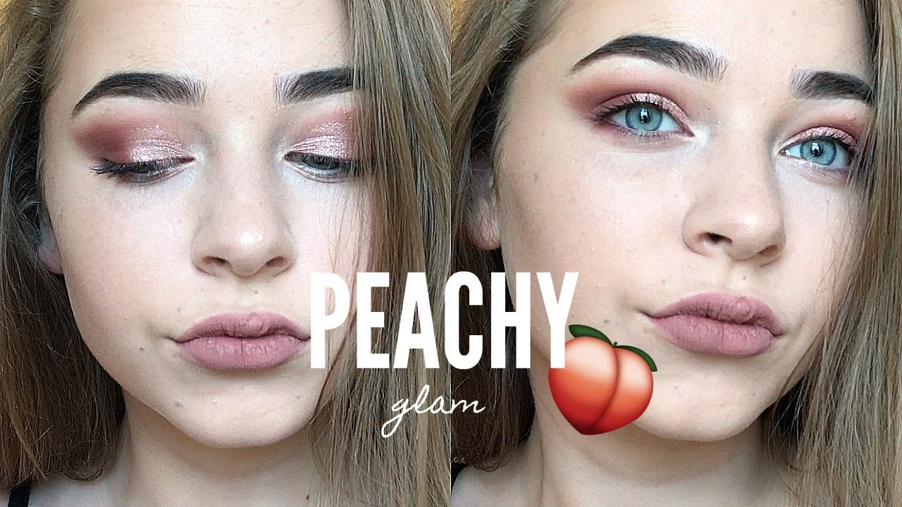 PEACHY GLAM MAKEUP LOOK