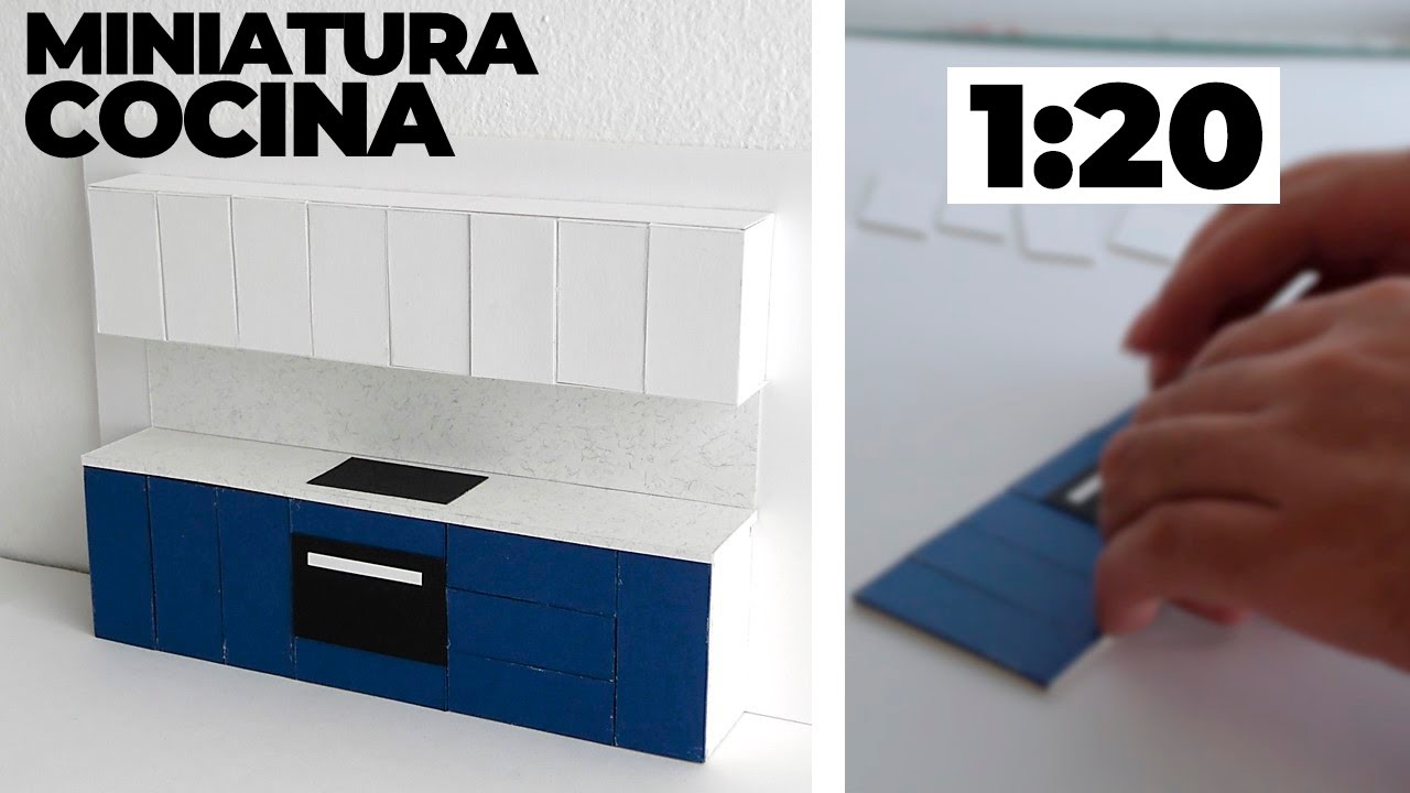 Como hacer una COCINA en MINIATURA / maqueta 1:20