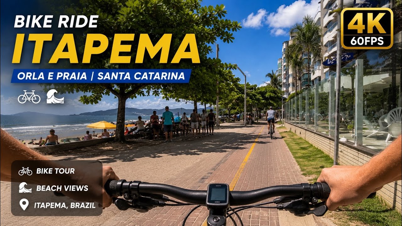 Relaxing Bike Ride in Paradise | Itapema, Brazil 4K POV 🚲🌊