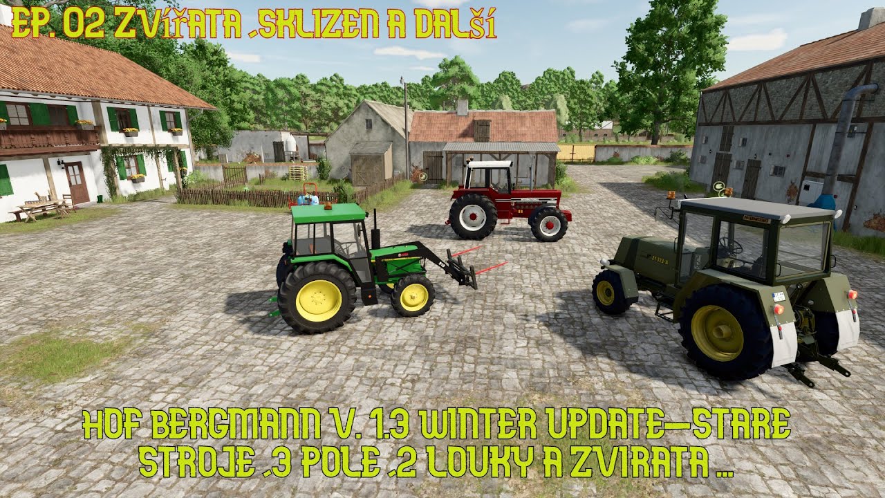 #Farming simulátor 25 Hof Bergmann 1.3 winterupdate #Ep. 02 zvířata, sklizen a další