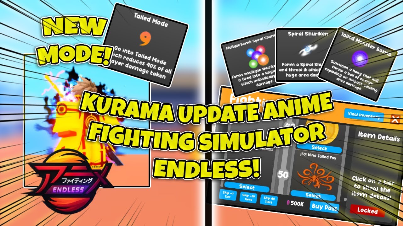 KURAMA UPDATE IS FINALLY HERE! Anime Fighting Simulator Endless