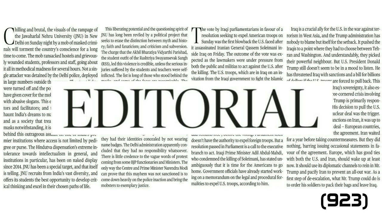 # 11 | 100 wpm | The Hindu Editorial Dictation | 923 words