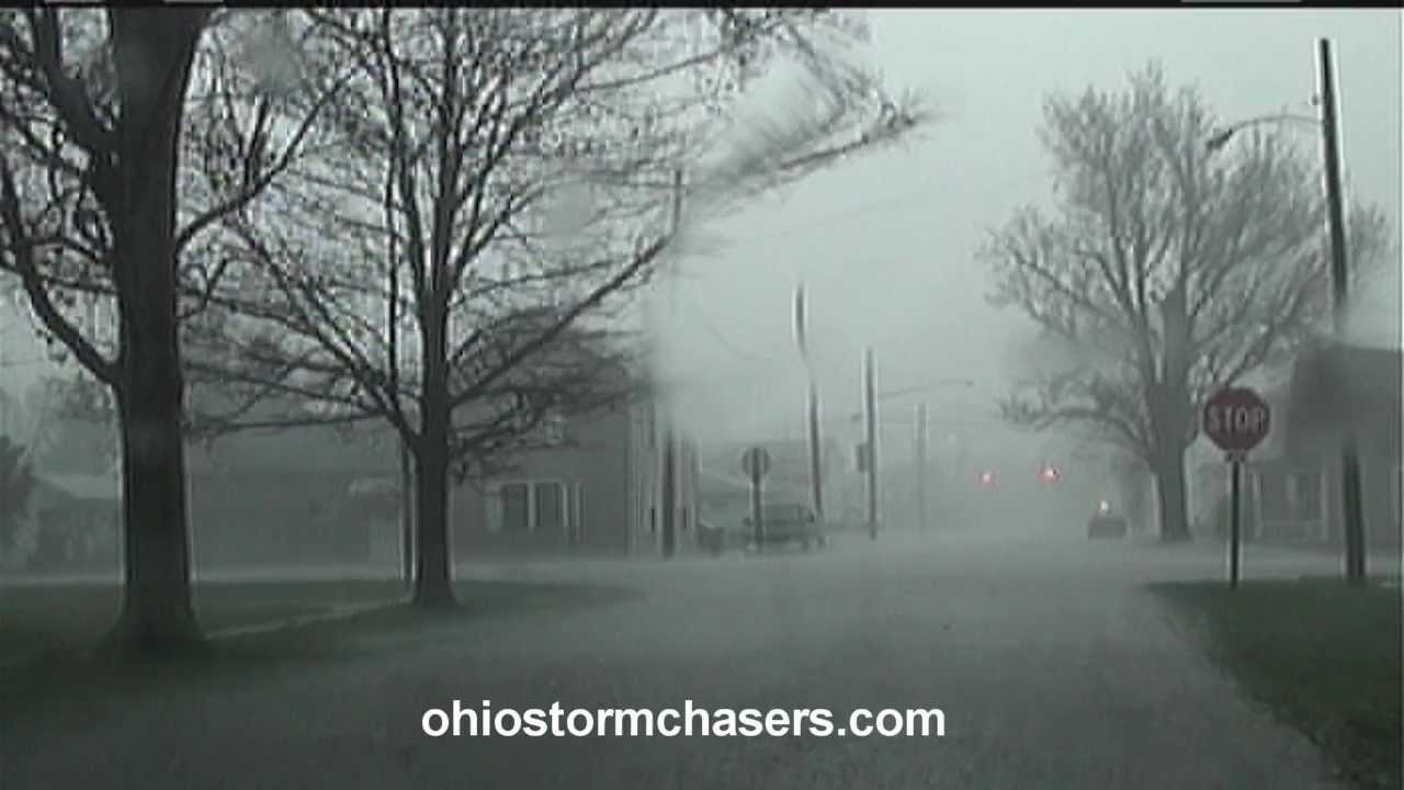 Damaging Microburst-Large Hail-North Lewisburg, Ohio-3/18/2012