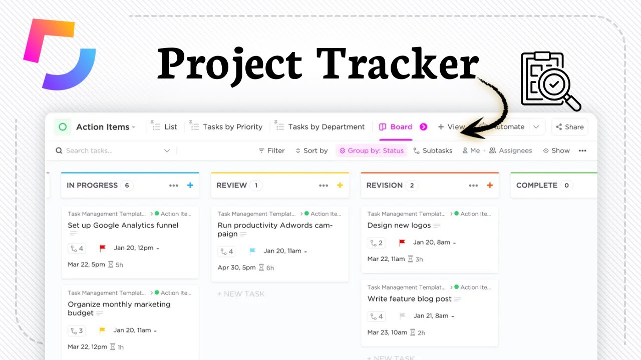 Как использовать ClickUp Project Tracker (быстрые и простые шаги)