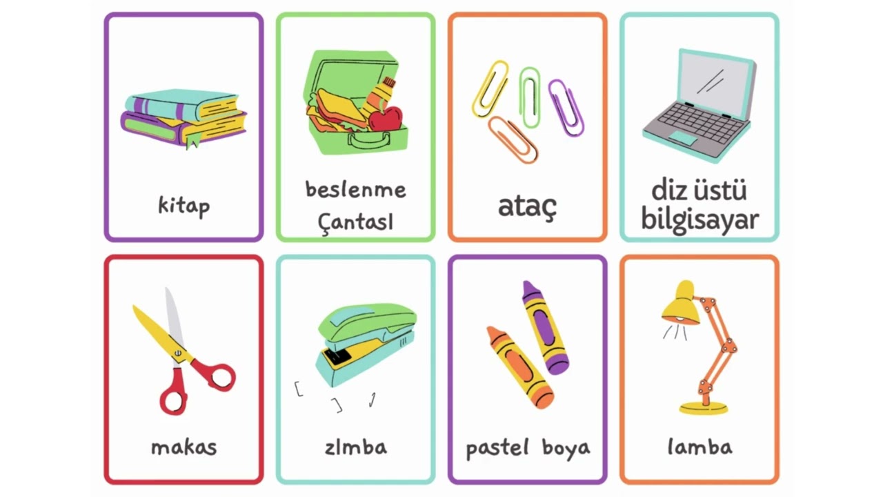 Turkish School Supplies Vocabulary: Must-Know Words for Students | TurkishWithCan