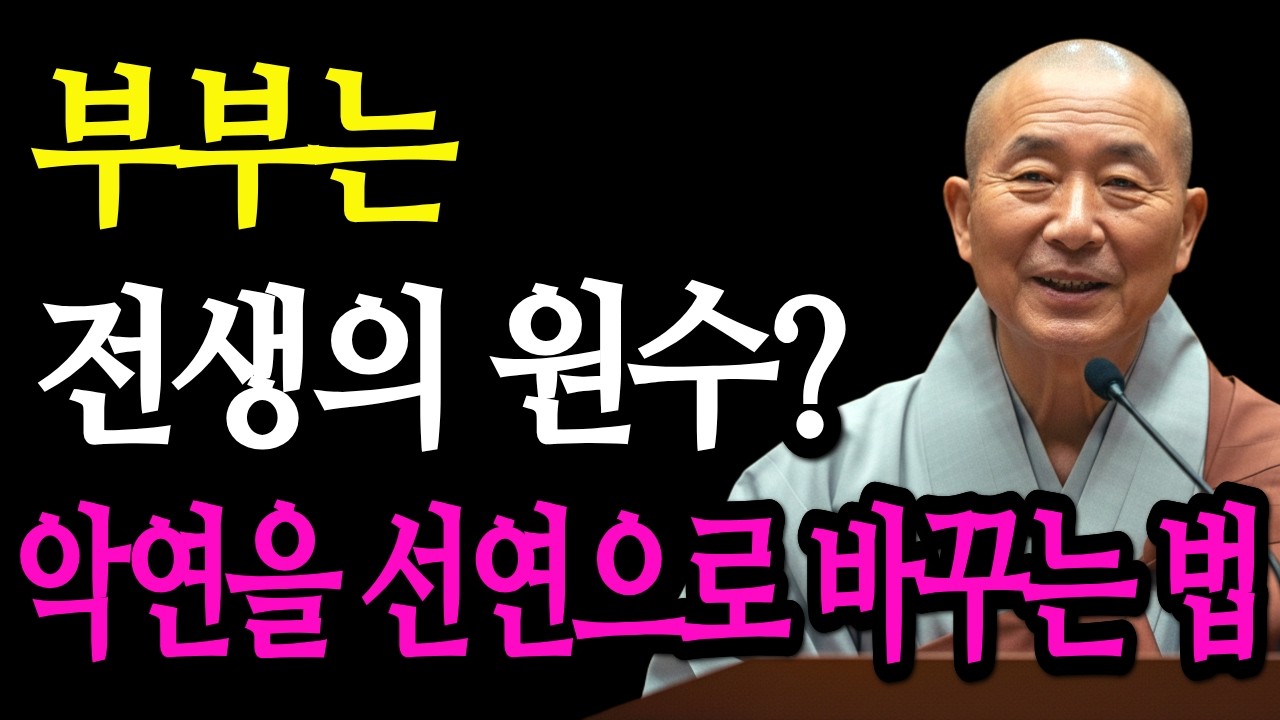 부부는 전생의 원수가 만나는 것? 지금 내 배우자가 나를 힘들게 하는 소름 돋는 이유 | 부처님 말씀 | 스님 말씀