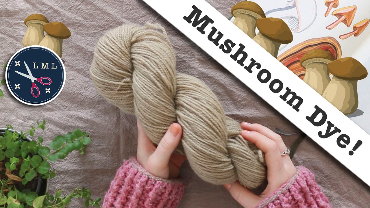 Natural Dye Experiment: Soft Brown wool dye with Foraged and Gathered Mushrooms | Last Minute Laura