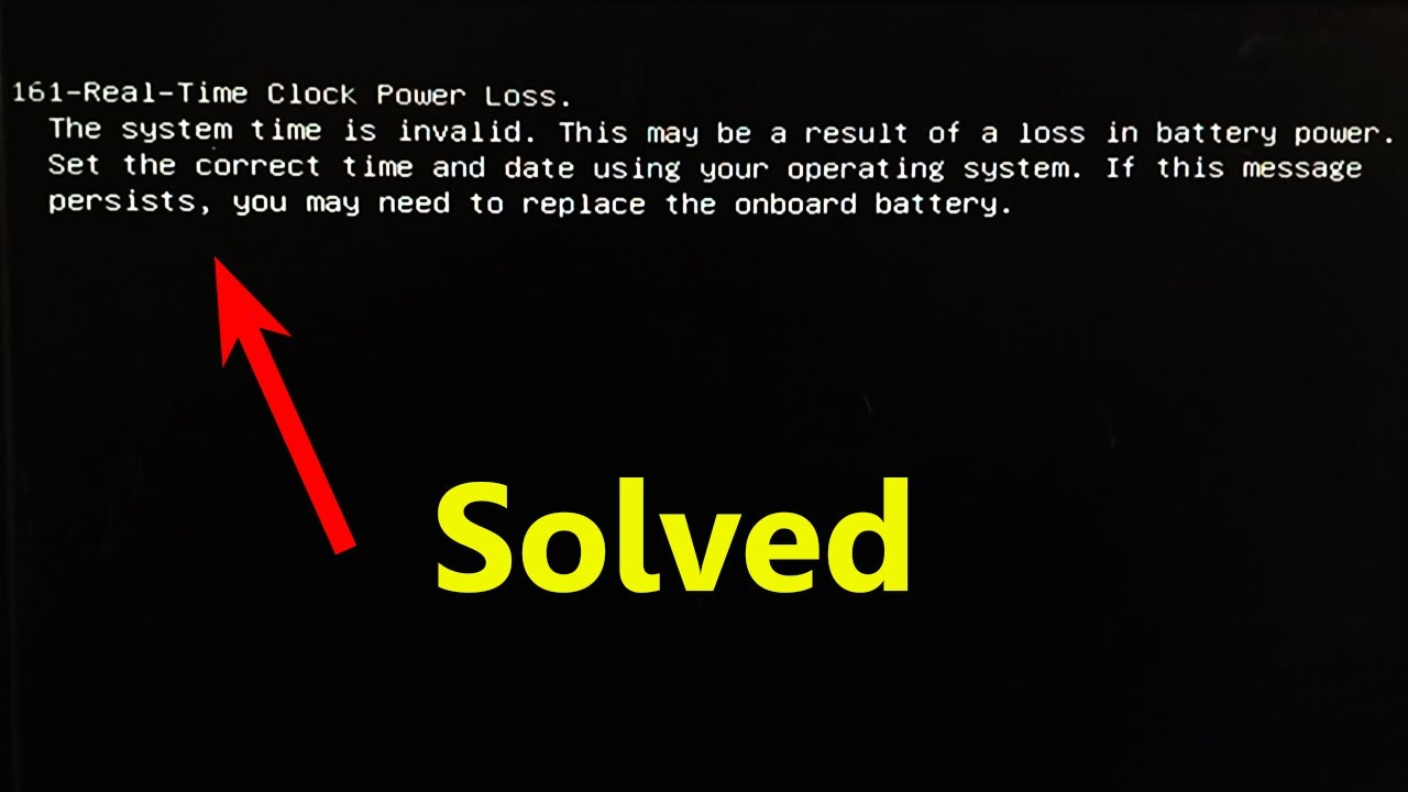 161- Real Time Clock Power Loss | How to Fix Real Time Clock Error | System Options Not Set
