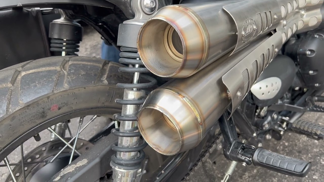 Triumph Street Scrambler Exhaust Stock Zard Comparison