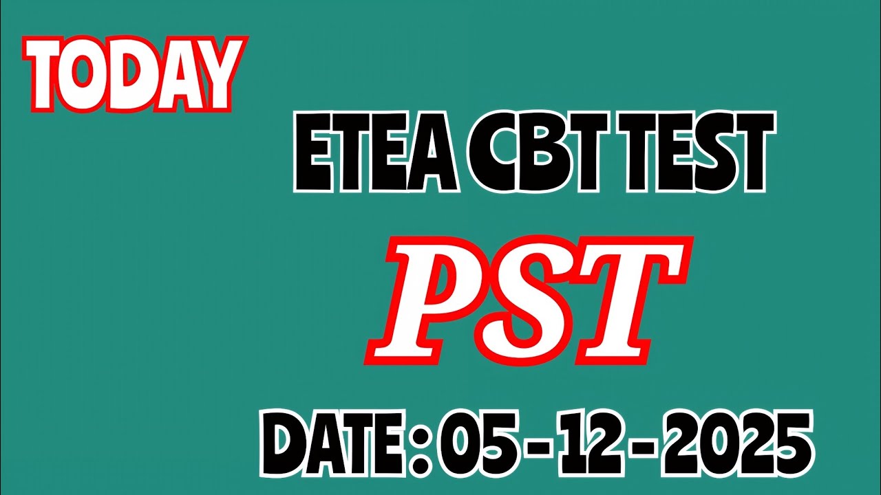 Today ETEA PST CBT Test 2025 Solved | PST CBT Test Dated 5-12-2025 | CBT Maths Mcqs