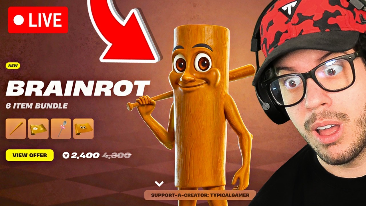 🔴 LIVE! - NEW *BRAINROT* SKINS and WINNING SOLOS in FORTNITE!