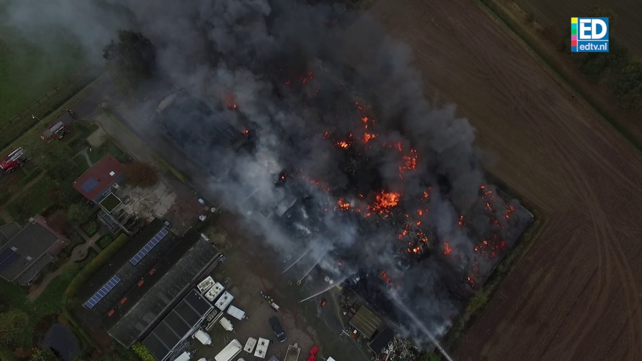 Brand Someren-Heide van bovenaf