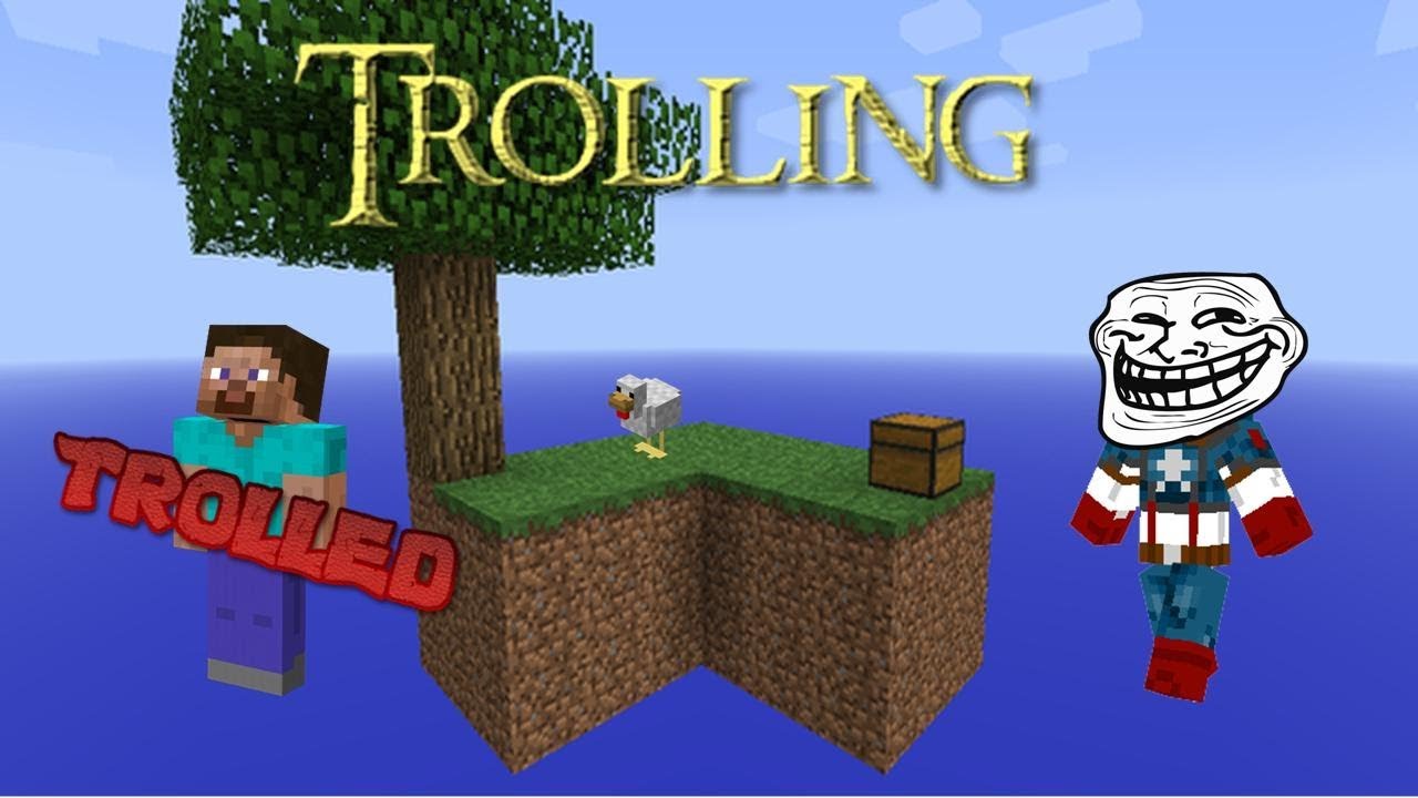 trolling unsuspecting players in skyblock