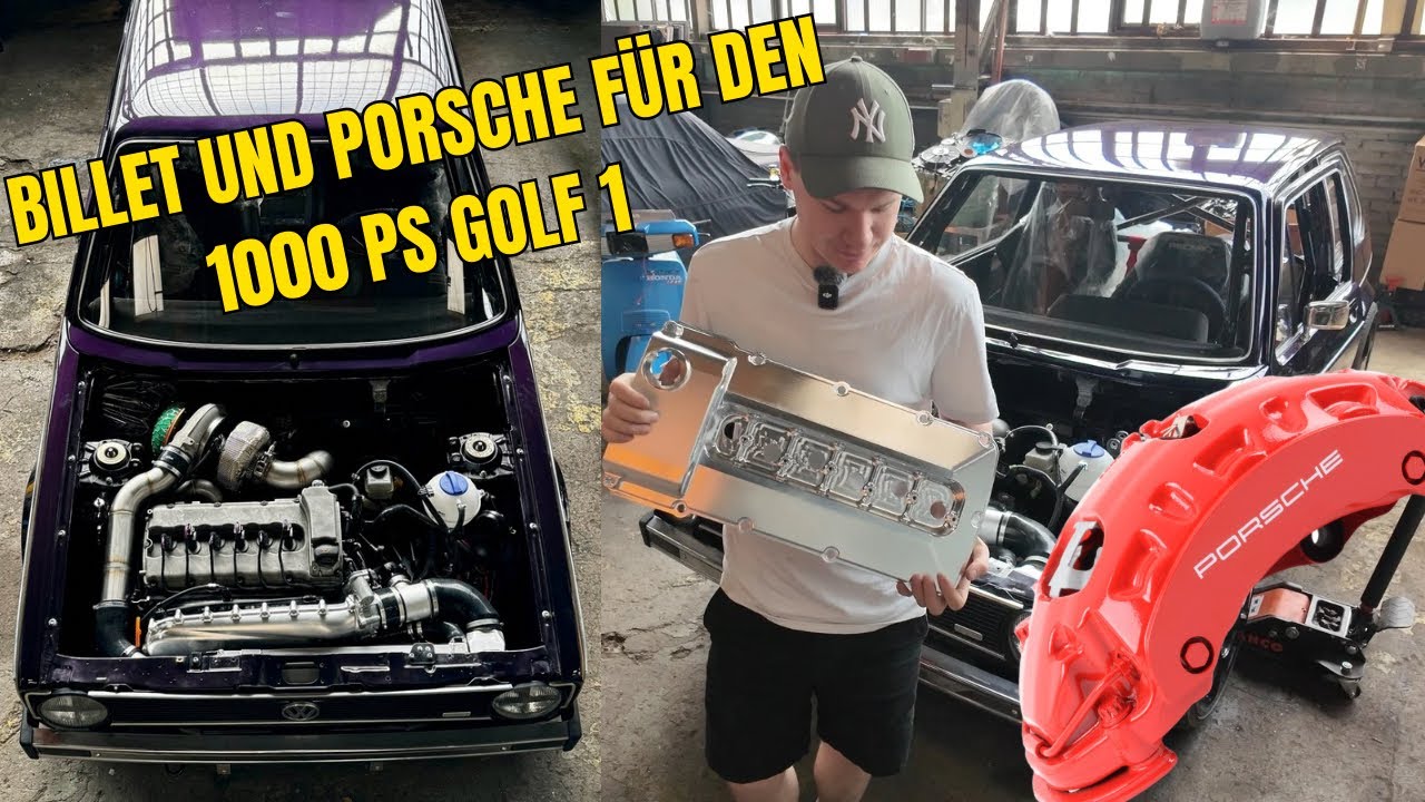 Es geht weiter am 1000 PS Golf 1! Billet Ventildeckel, Porsche Bremse & mehr!