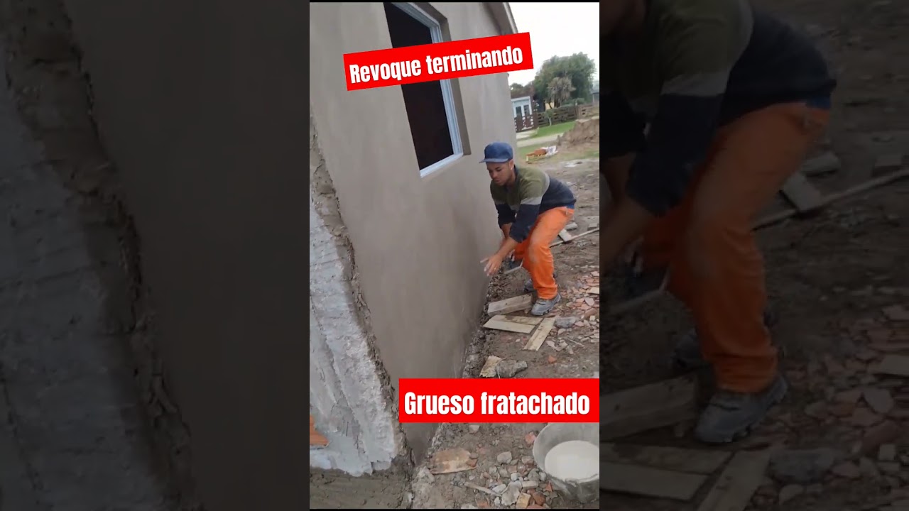 revoque grueso fratachado #construction #construccion #ingenieria #obra #funny