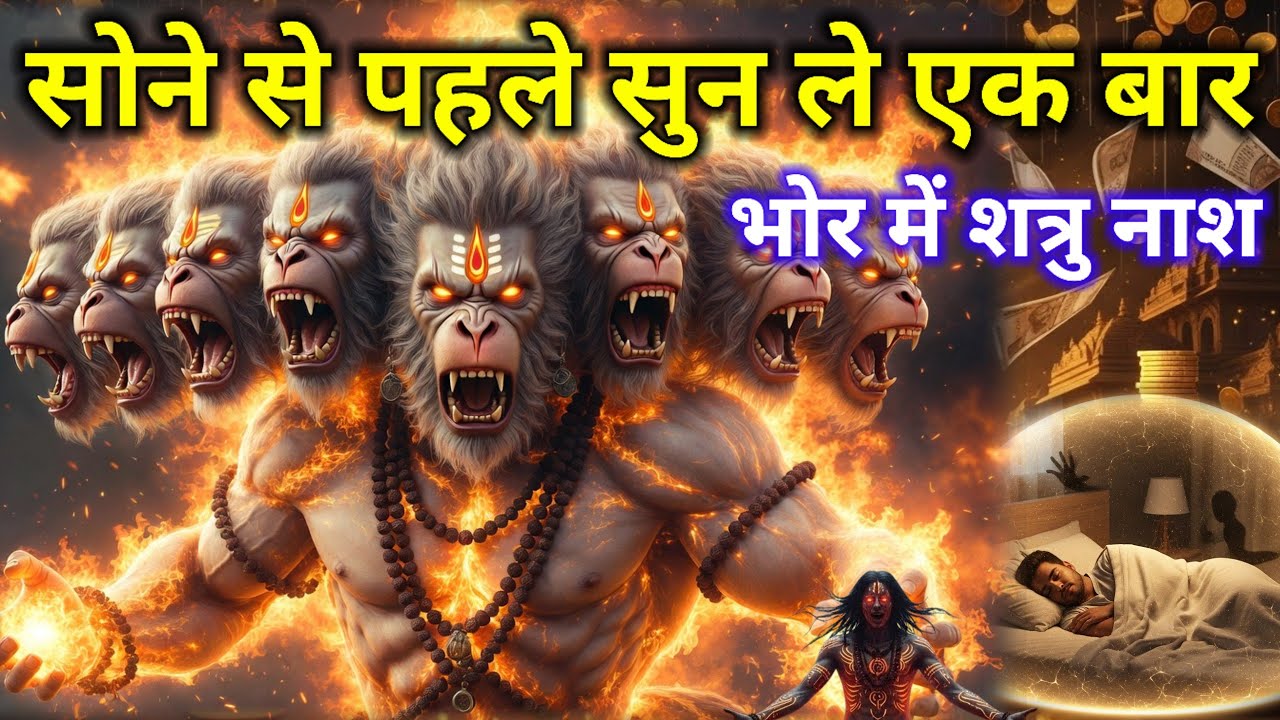 11 मुखी हनुमान मंत्र – सोने से पहले एक बार सुन लो, भोर होते ही शत्रु नाश #hanumanmantra 