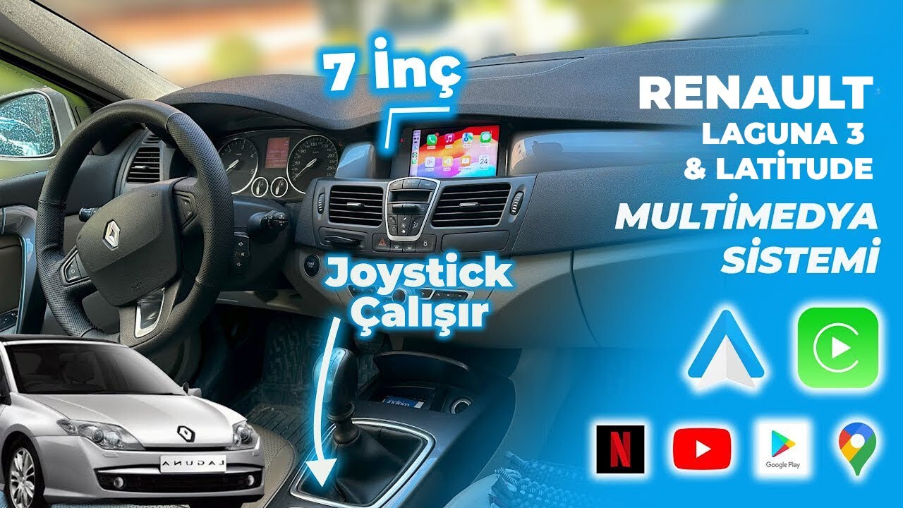 RENAULT LAGUNA 3 & LATİTUDE ➡  CARPLAY & ANDROİDAUTO DESTEKLİ ANDROİD MULTİMEDYA SİSTEMİ 22-1962