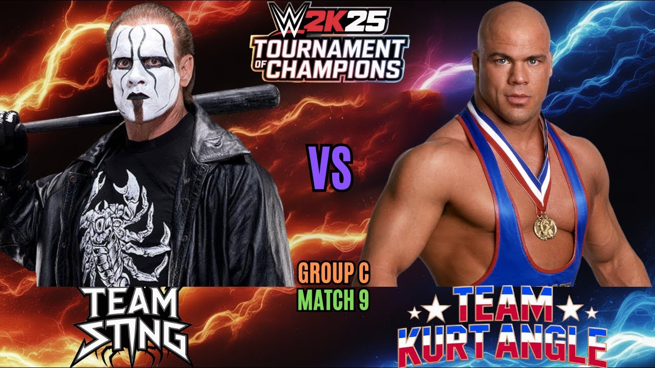 Team Sting vs Team Kurt Angle | WWE 2K25 Tournament of Champions | Group C | Match 9 |