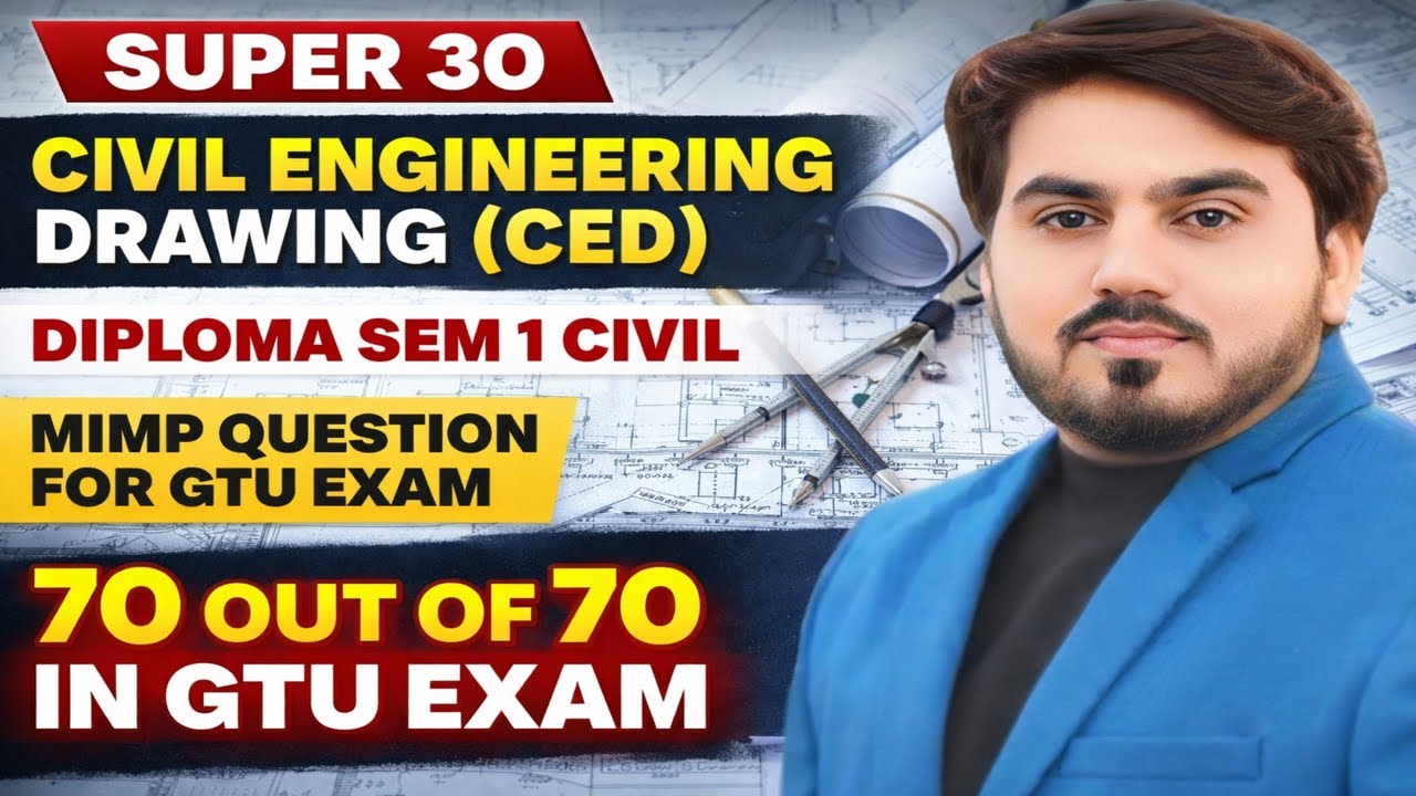 CED SUPER 40 MIMP QUESTION FOR GTU EXAM || DIPLOMA SEM 1 CIVIL || MIMP FOR GTU 