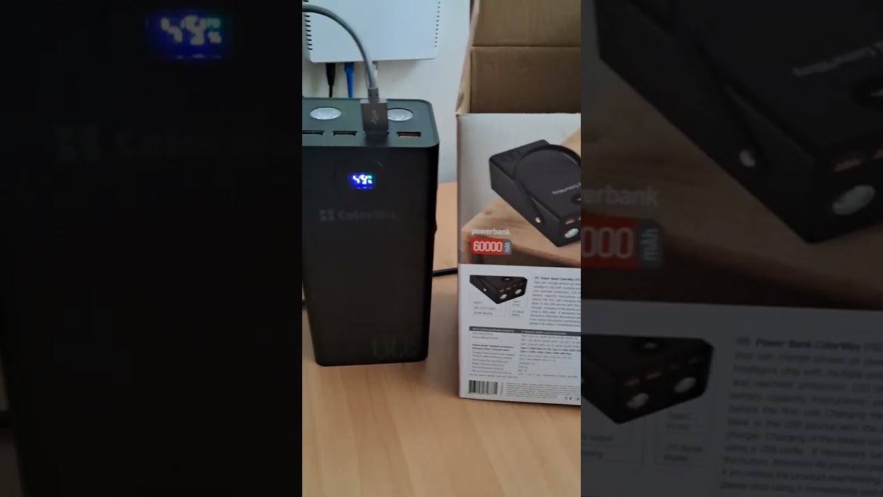 powerbank colorway 60.000 mA 65 watt 222wh для питания роутера
