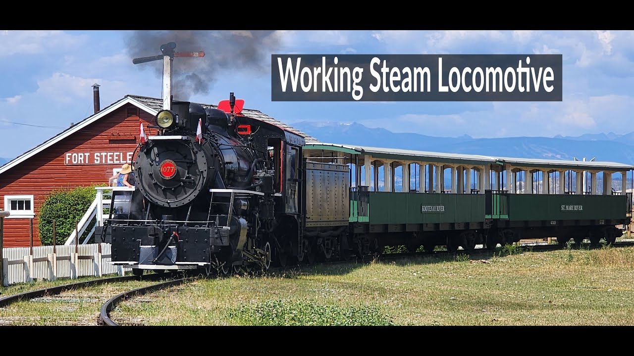 WORKING STEAM ENGINE - FORT STEELE CANADA | 4K