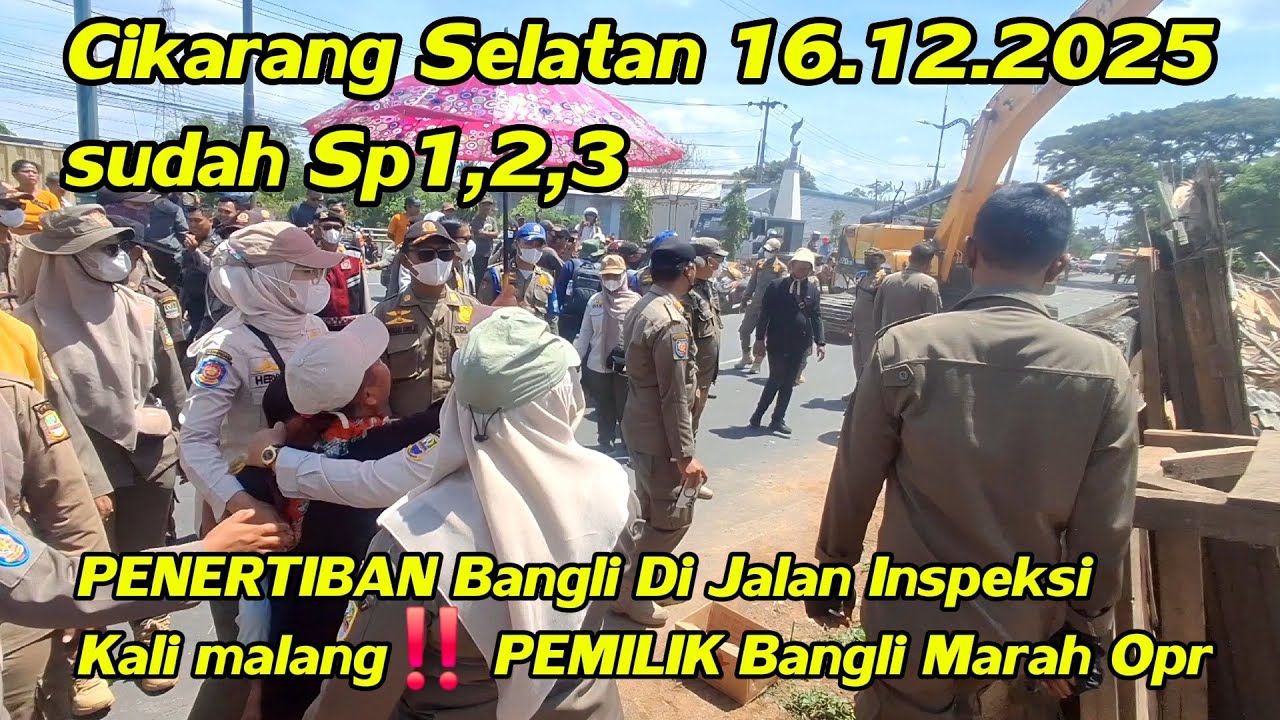 PENERTIBAN Bangli Di Jalan Inspeksi Kali malang‼️ PEMILIK Bangli Marah Opr Excavator #dedimulyadi