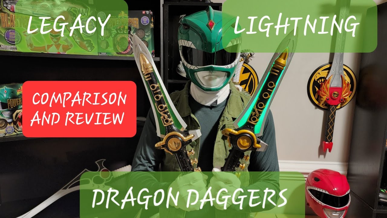 Коллекция Power Rangers Lightning/Legacy: кинжалы Mighty Morphin Dragon, сравнение и обзор