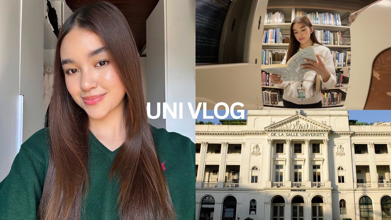 UNI VLOG 📚 productive school week in my life, watching uaap, online meetings, library & celebration