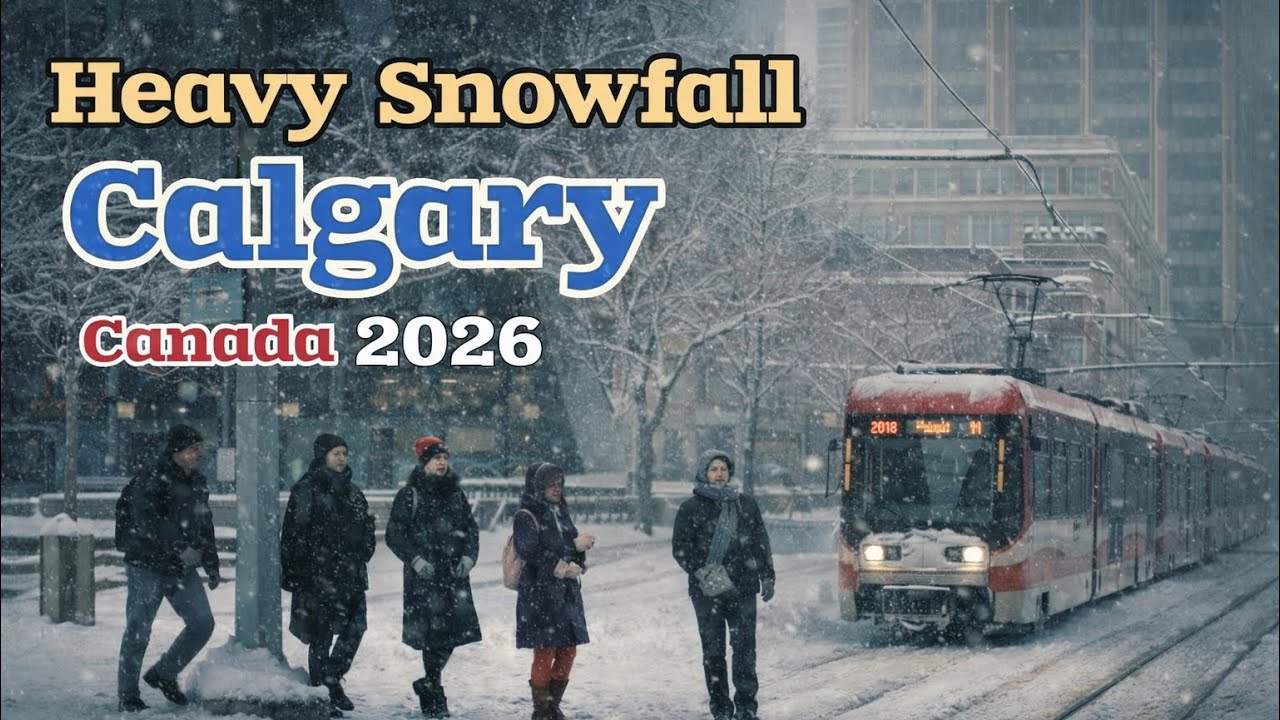 Heavy Snowfall in Calgary 2026 🇨🇦 | Extreme Cold Weather in Calgary Alberta Canada 