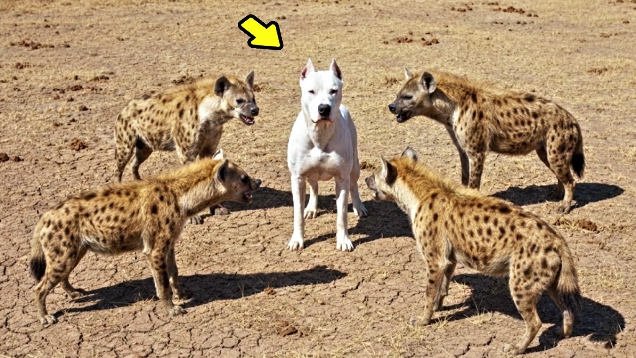 Cuatro hienas rodearon a mi Dogo Argentino en el desierto — lo que sucedió después dejó a todos en..