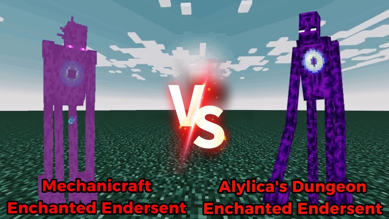 Mechanicraft Enchanted Endersent VS Alylica's Dungeon Enchanted Endersent | Minecraft Mob Battle