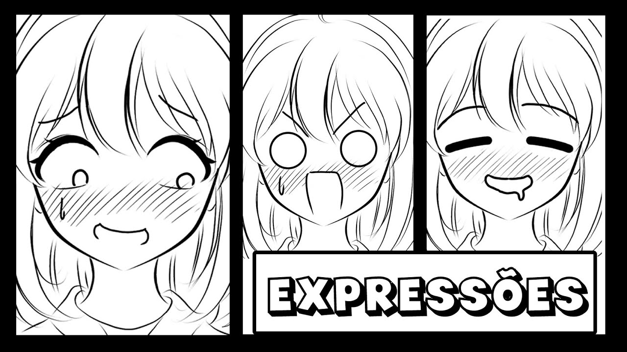 COMO DESENHAR MANGÁ - EXPRESSÕES ENGRAÇADAS