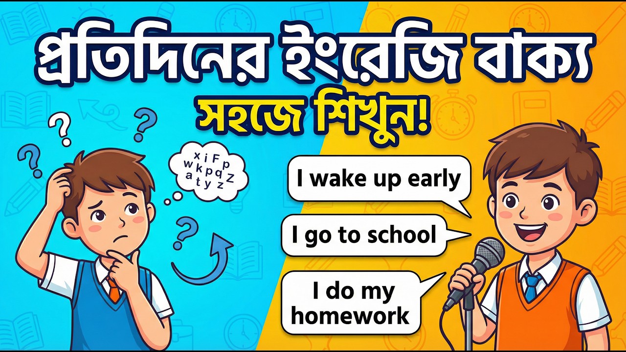 প্রতিদিনের কাজ ইংরেজিতে বলুন | 20+ Daily Activity Sentences | Easy Spoken English